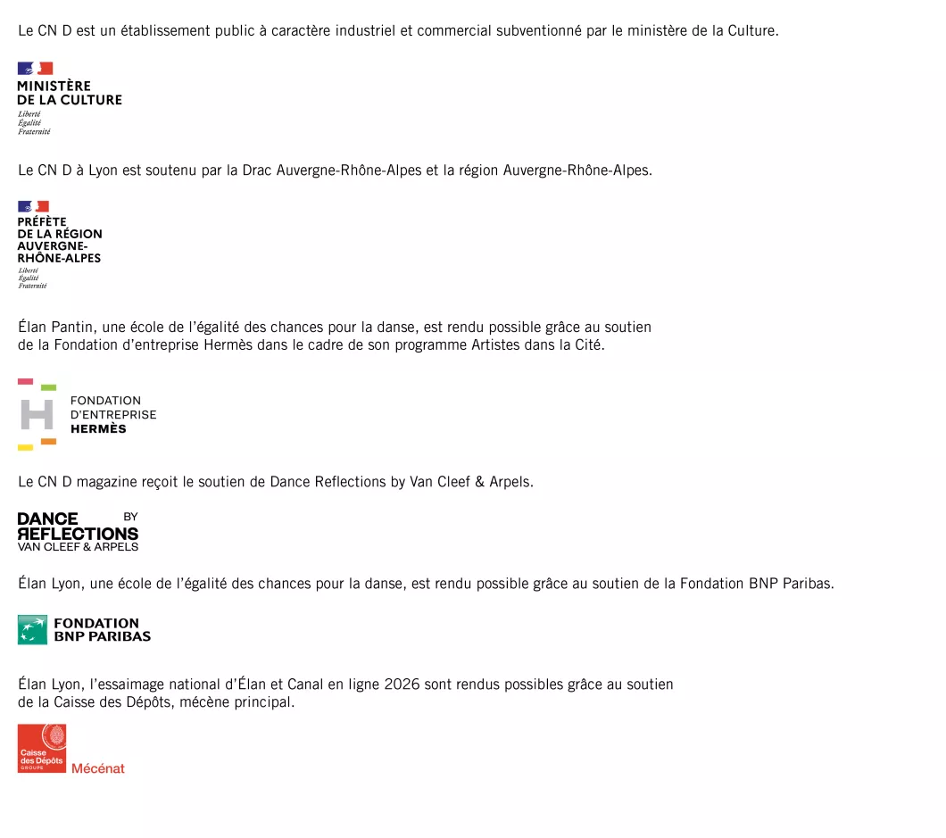 Mentions détaillées des partenaires avec les logos afférents
