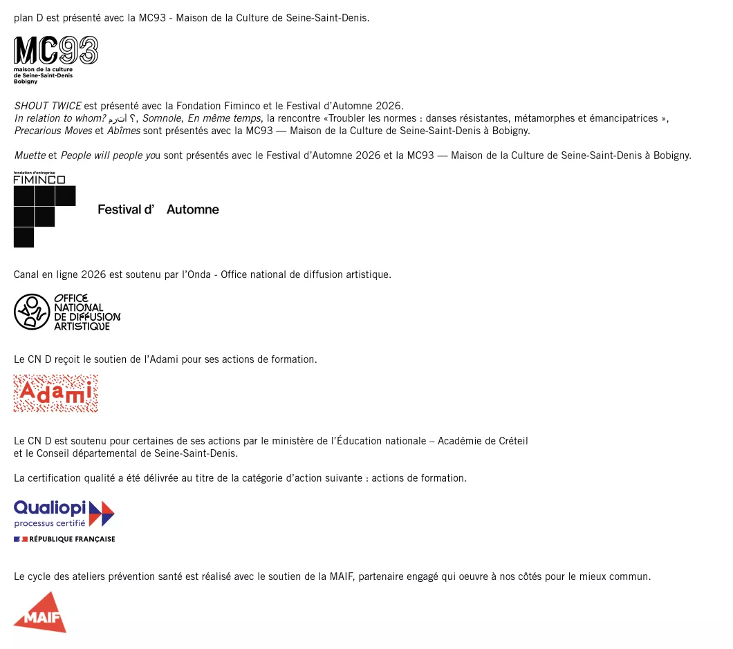planche des mentions partenaires avec les logos correspondants