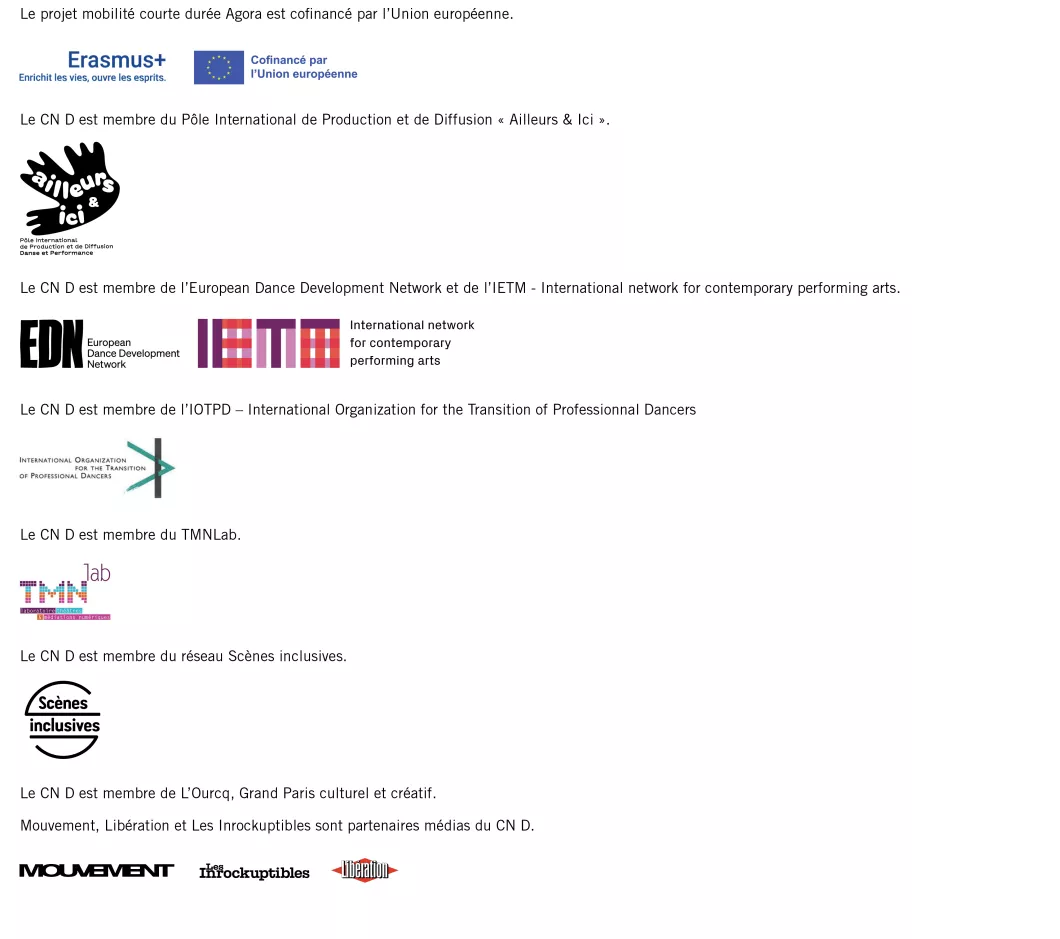 Mentions détaillées des partenaires avec les logos afférents