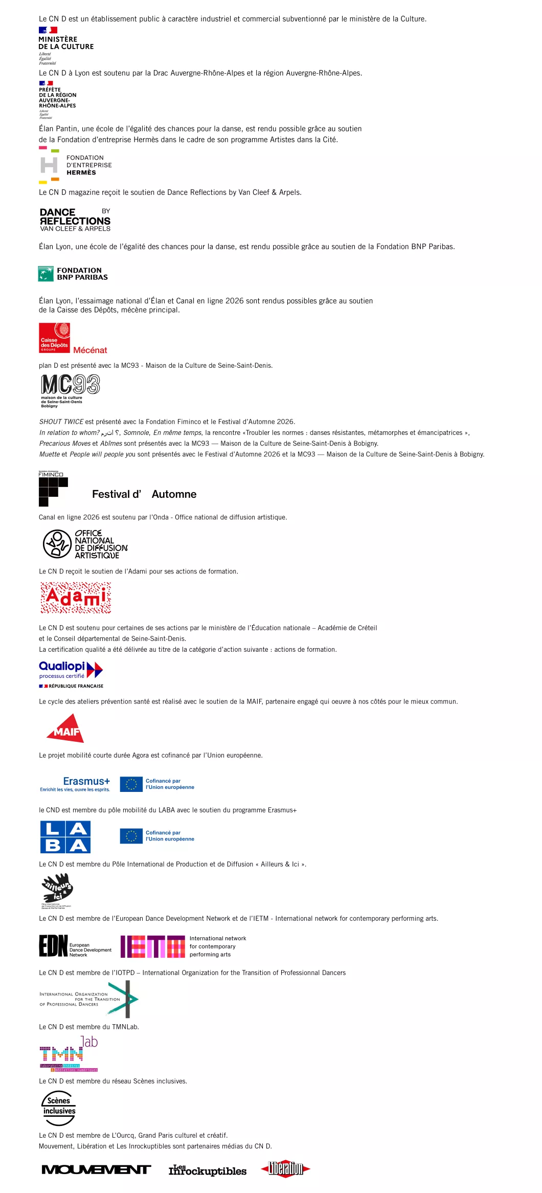 Logos partenaire automne