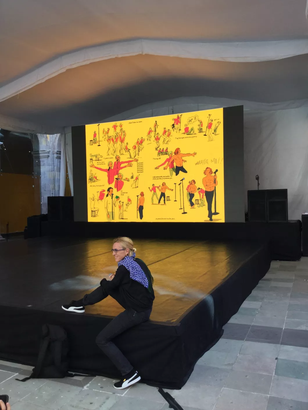 De la danse au dessin à la danse par Mathilde Monnier et François Olislaeger, Caravane Mexique 2017 © CN D