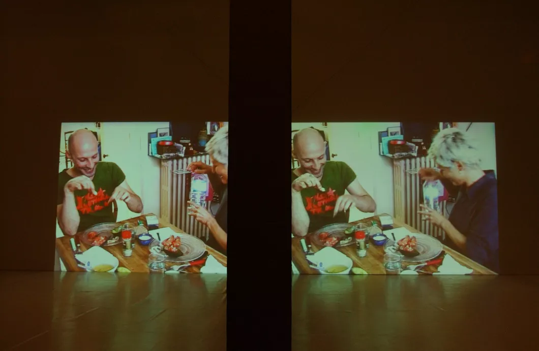Wall Dancin’ – Wall Fuckin’ (2003) chorégraphie d'Alain Buffard, avec Régine Chopinot et Alain Buffard Fonds Alain Buffard / Compagnie PI:ES – Médiathèque du CN D Photographies Marc Domage