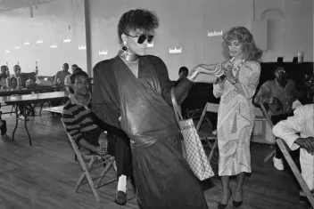 Black-and-white still from the film ‘Paris Is Burning’ 