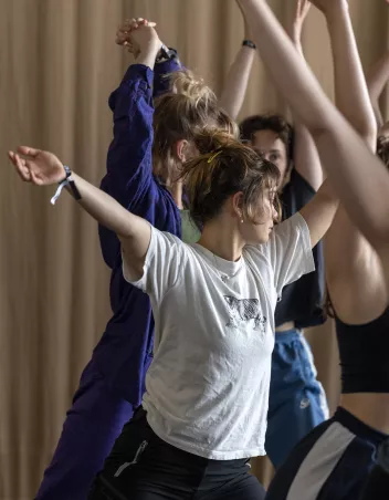 Dancers in a dance class