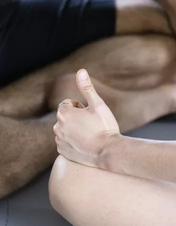 Close-up photo of a forearm and a hand 