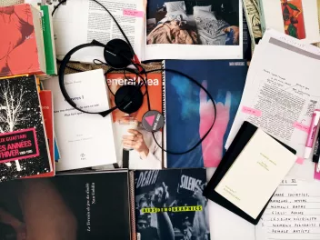 Photograph of various objects all relating to HIV and AIDS